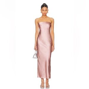 More To Come Emma Strapless Maxi Dress in Blush
